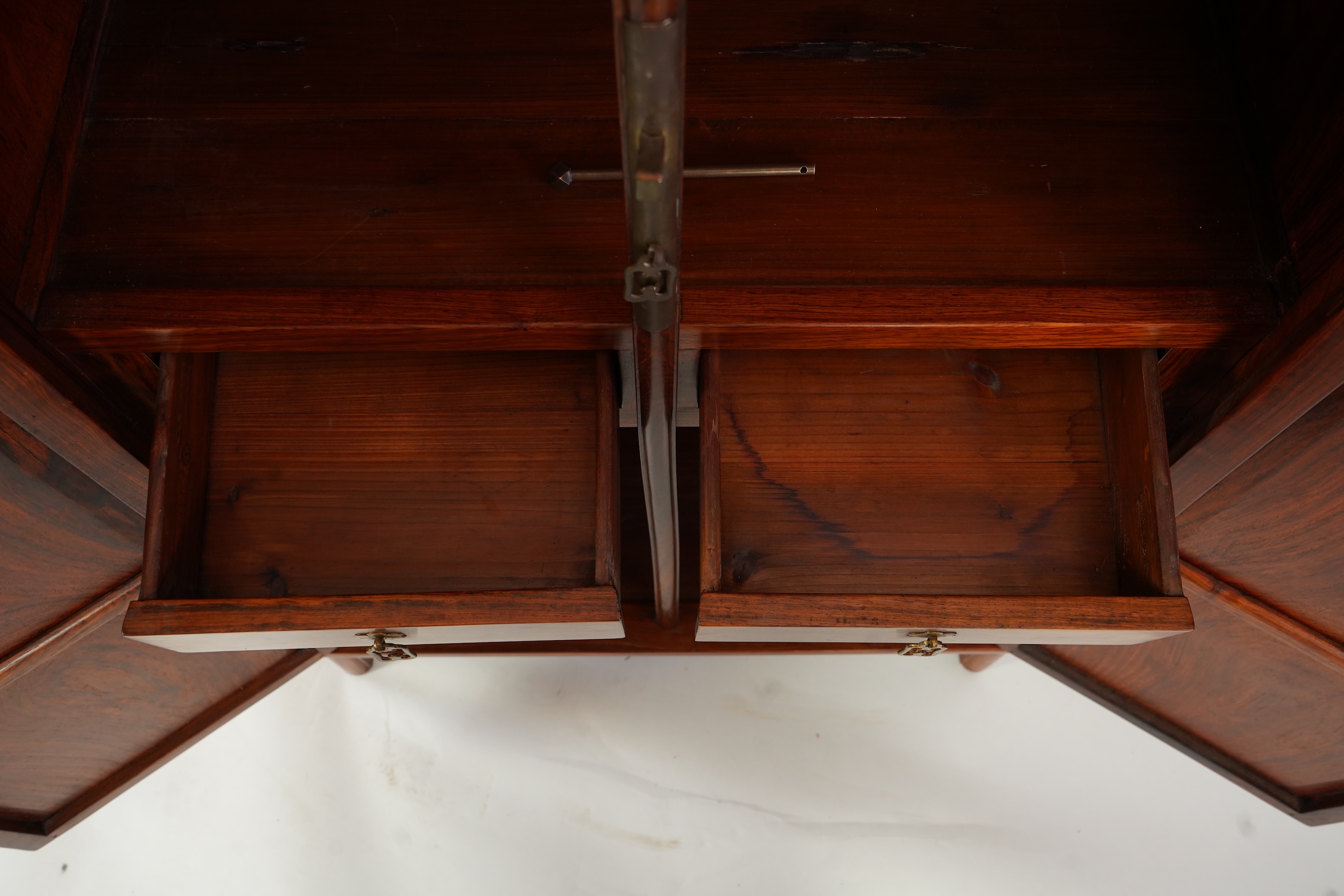 A Chinese huanghuali round-corner cabinet, yuanjiaogui, 19th/20th century